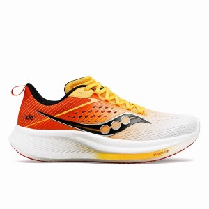 Men's Saucony Ride 17 Running Shoes White / Gold | UAE S92451-X08