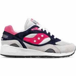 Men's Saucony Shadow 6000 Sneakers Grey / Pink | UAE S72940-P01