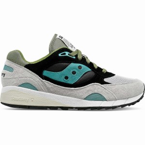 Men's Saucony Shadow 6000 Sneakers Grey / Green / Black | UAE S64309-Z40