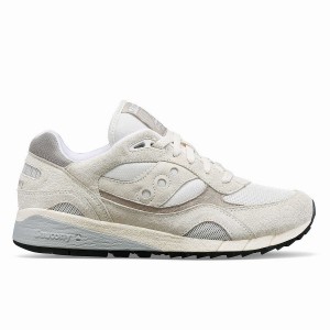 Men's Saucony Shadow 6000 Sneakers White / Grey | UAE S78612-Y34