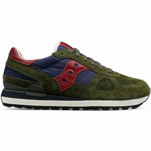 Men's Saucony Shadow Original Premium Sneakers Olive / Navy | UAE S29486-A67