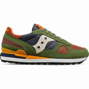 Men's Saucony Shadow Original Sneakers Green / Navy | UAE S20961-Q17