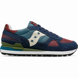 Men's Saucony Shadow Original Sneakers Navy / Green | UAE S58734-J13