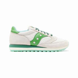 Men's Saucony Shamrock Jazz 81 Sneakers White / Green | UAE S91054-H12