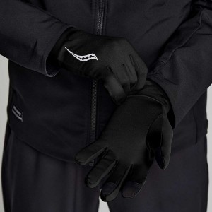 Men's Saucony Solstice Gloves Black | UAE S24968-W79