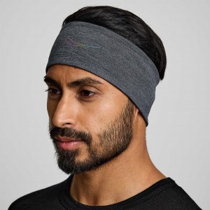 Men's Saucony Solstice Headband Black | UAE S39046-U10