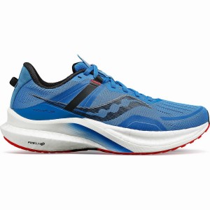 Men's Saucony Tempus Running Shoes Blue / Red | UAE S48032-V48