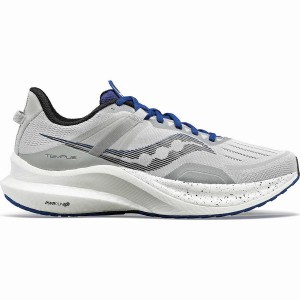 Men's Saucony Tempus Running Shoes Grey / Indigo | UAE S01843-G82