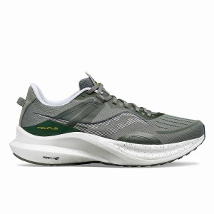 Men's Saucony Tempus Running Shoes Khaki / White | UAE S15364-U81