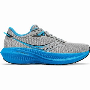 Men's Saucony Triumph 21 Running Shoes Bule Silver | UAE S14590-F24