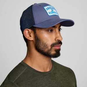 Men's Saucony Trucker Hats Blue | UAE S56901-L26