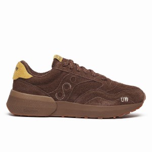 Men's Saucony X Universal Works Jazz NXT Sneakers Brown | UAE S51496-A90