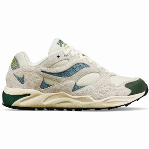 Men's Saucony x Colour Plus Grid Shadow 2 Sneakers Beige / Green | UAE S76924-Y26