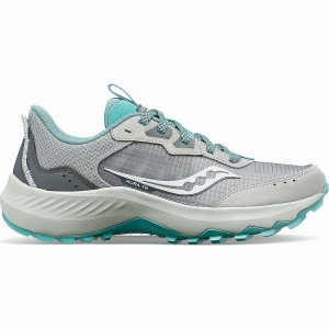 Women's Saucony Aura TR Running Shoes Grey / Turquoise | UAE S40851-B94