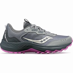 Women's Saucony Aura TR Running Shoes Grey / Purple | UAE S68351-M62