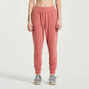 Women's Saucony Boston Pants Soot Heather | UAE S39725-V23