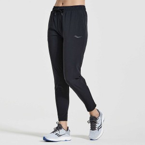 Women's Saucony Boston Woven Pants Black | UAE S78526-Z51