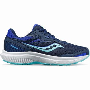 Women's Saucony Cohesion 16 Walking Shoes Navy / Turquoise | UAE S62497-D05