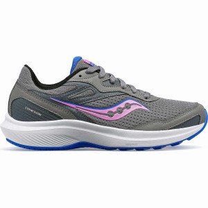 Women's Saucony Cohesion 16 Walking Shoes Grey / Purple | UAE S81049-L64