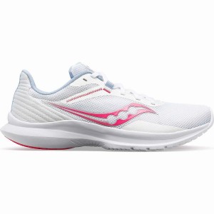 Women's Saucony Convergence Running Shoes White / Pink | UAE S93065-D16