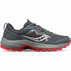 Women's Saucony Excursion TR16 Trail Running Shoes Grey / Coral | UAE S02536-V67