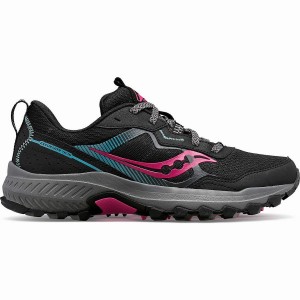 Women's Saucony Excursion TR16 Trail Running Shoes Black / Fuchsia | UAE S58376-A81