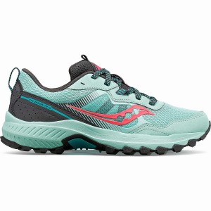 Women's Saucony Excursion TR16 Trail Running Shoes Turquoise / Pink | UAE S91276-D50