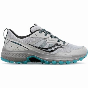 Women's Saucony Excursion TR16 Wide Trail Running Shoes Grey / Blue | UAE S58342-R40