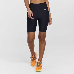 Women's Saucony Fortify 8" Biker Shorts Black | UAE S07846-T01