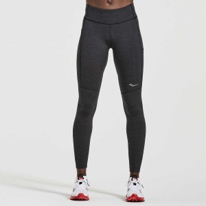 Women's Saucony Fortify Tight Black | UAE S38502-V94