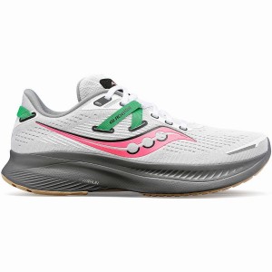 Women's Saucony Guide 16 Running Shoes White / Grey | UAE S36145-G25