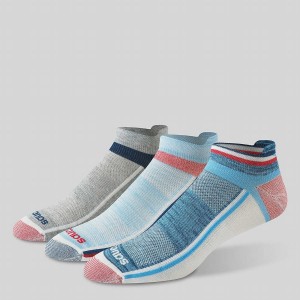 Women's Saucony Inferno Liteweight 3-Pack Socks Blue | UAE S02793-Z03