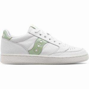 Women's Saucony Jazz Court Metallic Sneakers White / Light Green | UAE S41327-B70