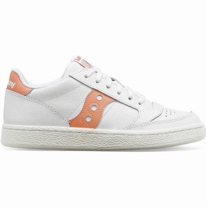 Women's Saucony Jazz Court PU Sneakers White / Pink | UAE S51074-P75