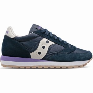 Women's Saucony Jazz Original Sneakers Navy / Purple | UAE S54983-B02