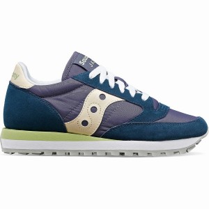 Women's Saucony Jazz Original Sneakers Navy / Cream | UAE S56327-X57