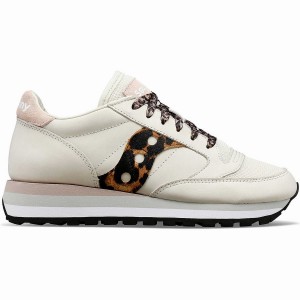 Women's Saucony Jazz Triple Sneakers Beige / Leopard | UAE S32570-Y20