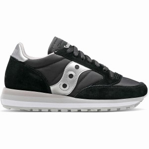 Women's Saucony Jazz Triple Sneakers Black / Silver | UAE S07352-R65