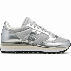 Women's Saucony Jazz Triple Sneakers Silver | UAE S84361-T37