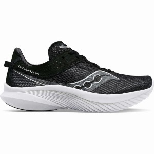 Women's Saucony Kinvara 14 Wide Running Shoes Black / White | UAE S71835-N70