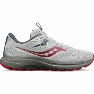 Women's Saucony Omni 21 Running Shoes Grey / Red | UAE S49173-B65