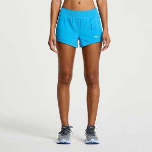 Women's Saucony Outpace 3" Shorts AZURE | UAE S72695-Y38