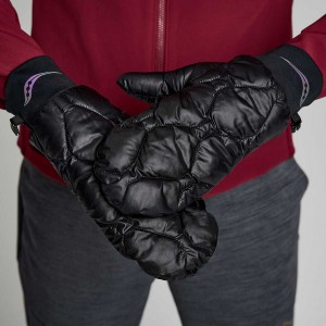 Women's Saucony Oysterpuff Mitt Gloves Black | UAE S67310-Y13