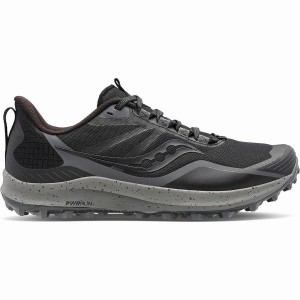 Women's Saucony Peregrine 12 Trail Running Shoes Black / Grey | UAE S56493-Q58