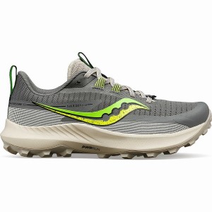 Women's Saucony Peregrine 13 Trail Running Shoes Grey / Green | UAE S21095-T69