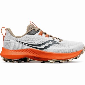 Women's Saucony Peregrine 13 Trail Running Shoes White / Orange | UAE S56734-P26