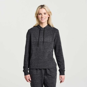 Women's Saucony Rested Hoodie Black | UAE S25643-P40