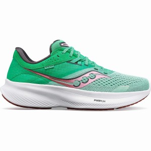 Women's Saucony Ride 16 Running Shoes Green / Pink | UAE S30826-B83