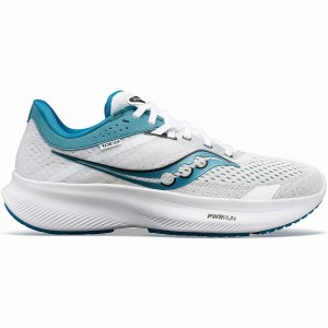 Women's Saucony Ride 16 Running Shoes White / Blue | UAE S53718-K58