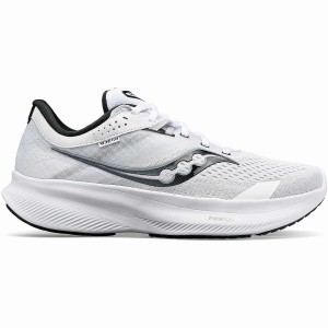 Women's Saucony Ride 16 Running Shoes White / Black | UAE S38451-Q57